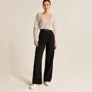NWT Daisy Grace Elegant Black wide leg trouser pants size XS